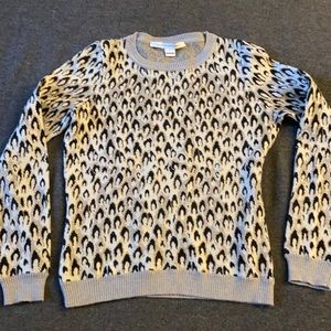 Diane  von Furstenberg silver black gold sweater